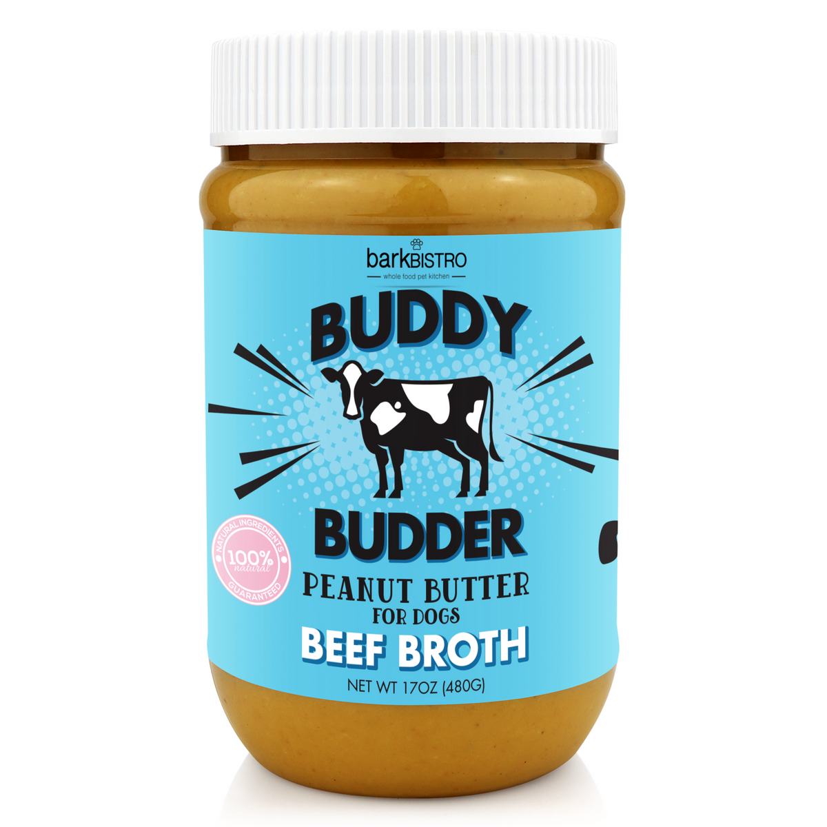 BEEF BROTH BUDDY BUDDER 100 natural for Dog Peanut Butter, Made in