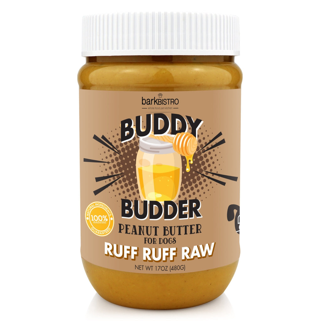 Ruff Ruff Raw BUDDY BUDDER - 100% natural Dog Peanut Butter, Made in USA 17oz - Bark Bistro