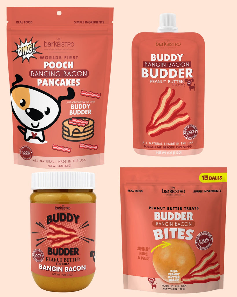 Ultimate Bangin Bacon Bundle for Dogs - All Natural Treats and Budders