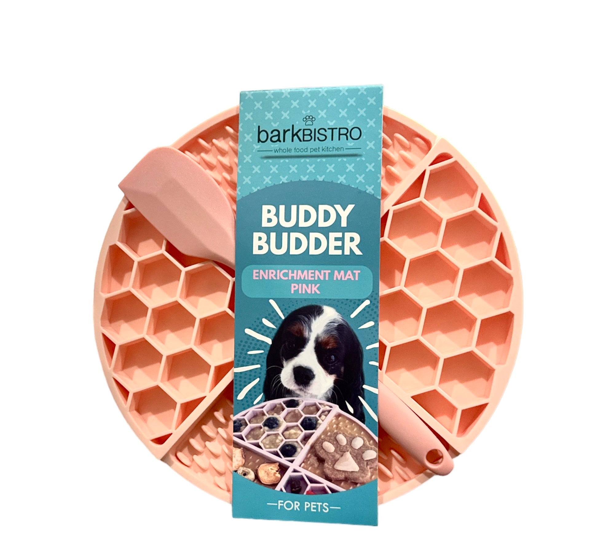 Authentic Lickimat Boredom Buster for Dogs - Perfect with Peanut Butter  (PINK OR BLUE)
