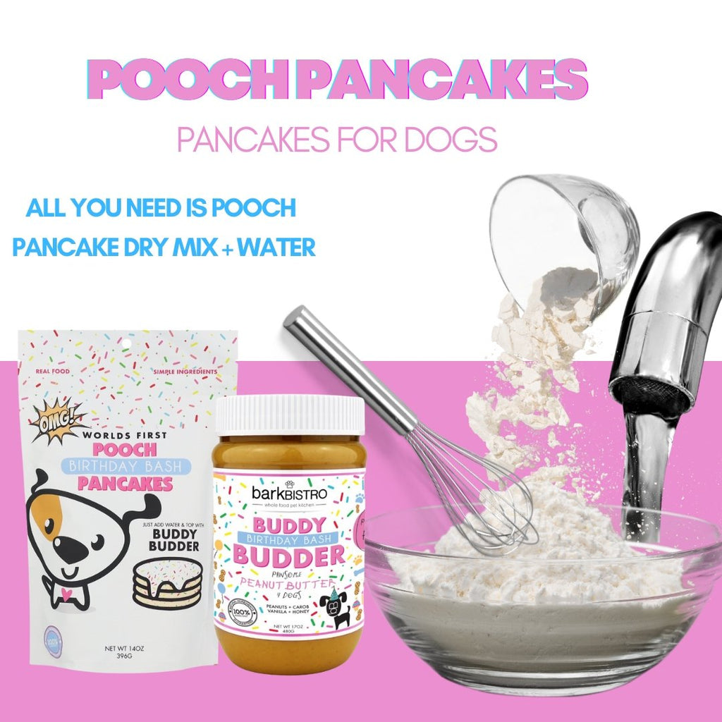 BIRTHDAY BASH POOCH PANCAKES- 100% natural Dog Pancakes, Made in USA 14oz - Bark Bistro