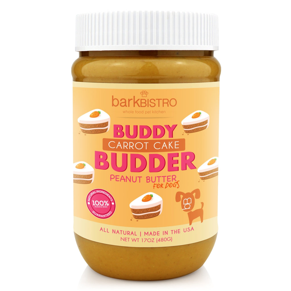 Carrot Cake Buddy Budder - 100% All Natural Dog Peanut Butter, Made in USA - Bark Bistro