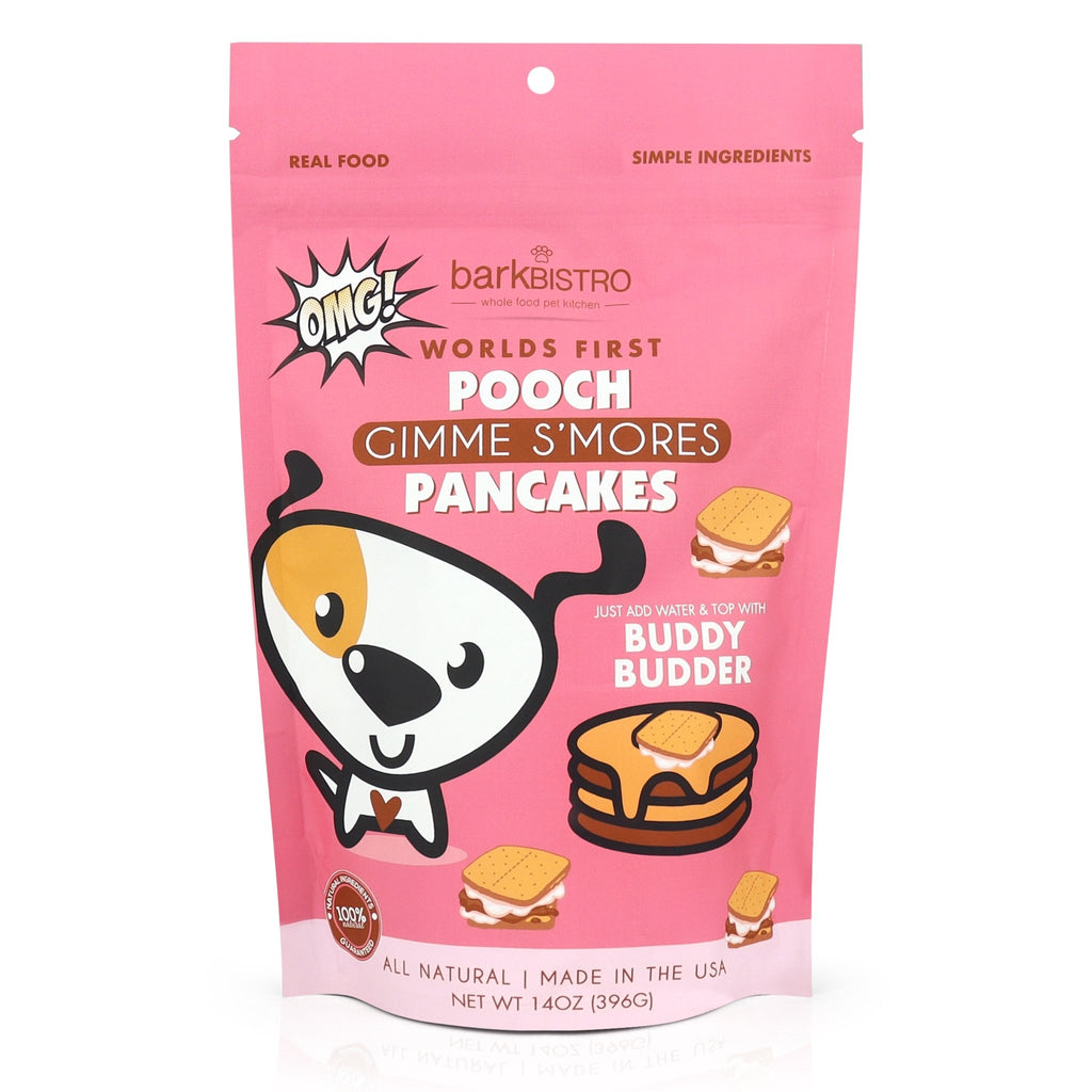 GIMME S'MORES POOCH PANCAKES- 100% natural Dog Pancakes, Made in USA 14oz - Bark Bistro